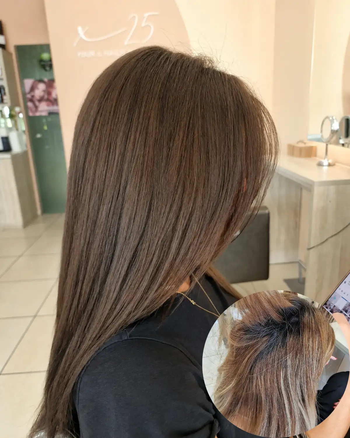Ολική αλλαγή απόχρωσης μαλλιών στο X-25 Hair & Nails Studio