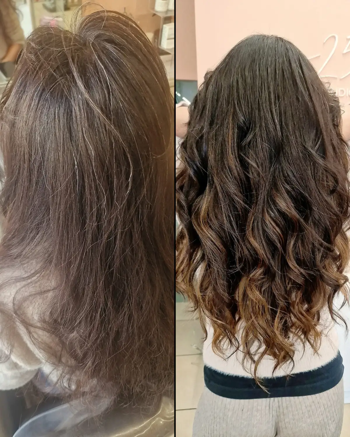 Balayage σε μακριά μαλλιά