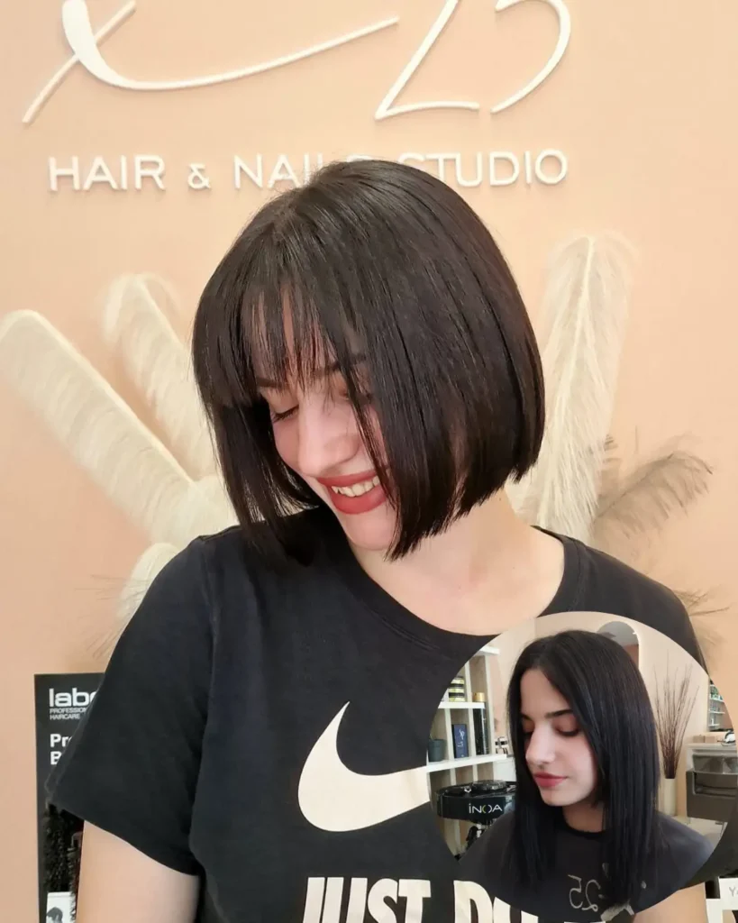 Αλλαγή κουρέματος πριν και μετά στο X-25 Hair & Nails Studio